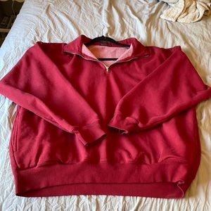 Brandy Melville Red quarter zip sweatshirt